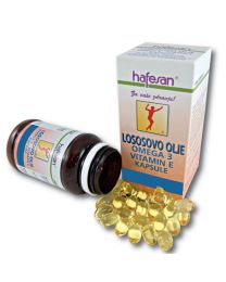 hafesan Lososovo olje – omega 3 + Vitamin E 500 mg kapsule