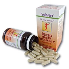 hafesan Železo + Baker + Vitamin C kapsule